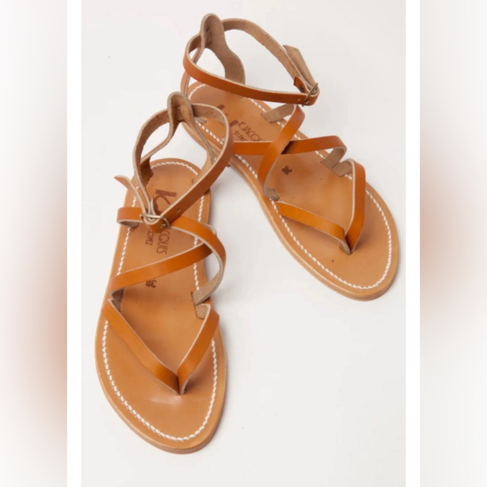 K. Jacques St. Tropez Epicure Leather Sandals Brown NIBox EU36 (6)Made in France - Picture 2 of 13